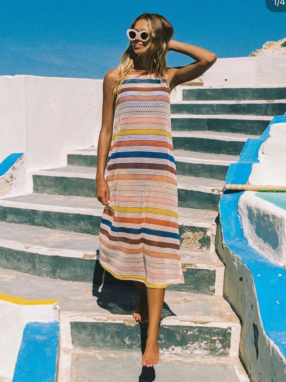 NWT Mister Zimi Poolside Dress in Beach Stripe
